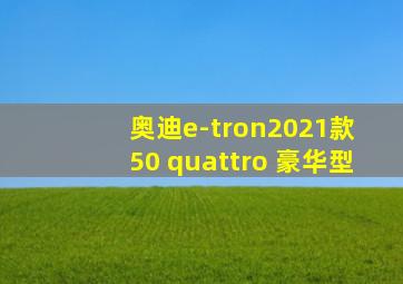 奥迪e-tron2021款 50 quattro 豪华型